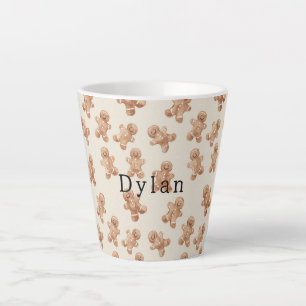 Tasse Latte Cookies de Noël au gingembre chaleureux et confort