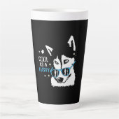 Tasse Latte Cool Comme Chien Husky (Devant)