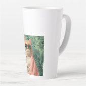 Tasse Latte Cool Ginger Chat Vacances Vibes Esthétique (Angle droit)