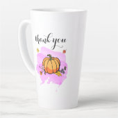 Tasse Latte cool mignon jaune citrouille moderne amoureux de l (Angle gauche)