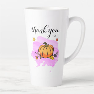 Tasse Latte cool mignon jaune citrouille moderne amoureux de l