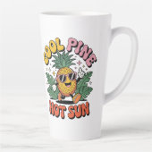 Tasse Latte Cool Pine Hot Sun Retro Pineapple Summer Vibes (Droite)
