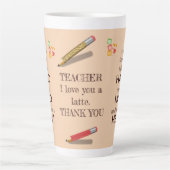 Tasse Latte Cool Pour Un Grand Professeur Appréciation Je Vous (Devant)