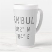 Tasse Latte Coordonnées de la latitude et de la longitude d'Is (Angle droit)
