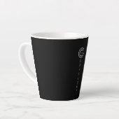 Tasse Latte Copyright Moderne Black Typographique (Angle gauche)