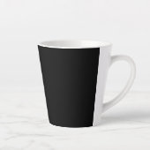 Tasse Latte Copyright Moderne Black Typographique (Droite)