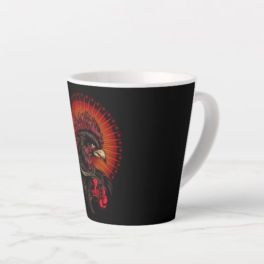 Tasse Latte Coq de boîte (Angle droit)