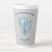 Tasse Latte Coque conique bleu (Devant)