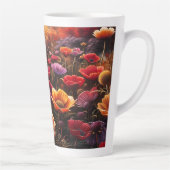 Tasse Latte Coquelicots Colorés (Droite)