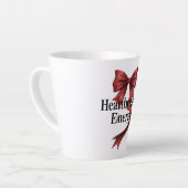 Tasse Latte Coquette Baddie Aesthetic with Red Ribbon (Angle gauche)