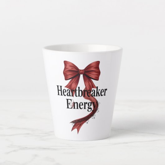 Tasse Latte Coquette Baddie Aesthetic with Red Ribbon (Devant)