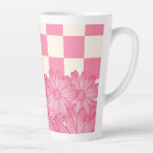 Tasse Latte Coquette en latte à motif floral vérifié (Droite)