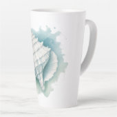 Tasse Latte Coquillage côtier/nautique (Angle droit)