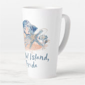 Tasse Latte Coquillages de l'île de Sanibel (Angle droit)