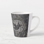 Tasse Latte Corbeau Crow Rabe appelle CAW ! (Droite)