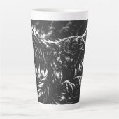 Tasse Latte Corbeau gothique – par BurnsInHell (Devant)