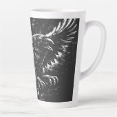 Tasse Latte Corbeau gothique – par BurnsInHell (Droite)
