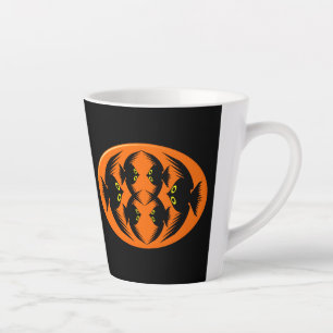 Tasse Latte Corbeaux d'Halloween
