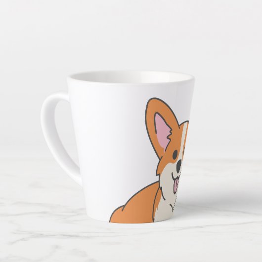 Tasse Latte Corgi (Angle gauche)