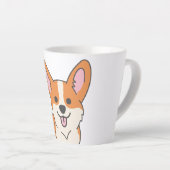 Tasse Latte Corgi (Angle droit)