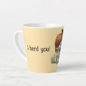 Tasse Latte Corgi et vaches (Angle gauche)