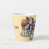 Tasse Latte Corgi et vaches (Devant)