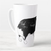 Tasse Latte Corgi Joyeux sous les Étoiles (Angle gauche)