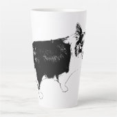 Tasse Latte Corgi Joyeux sous les Étoiles (Devant)