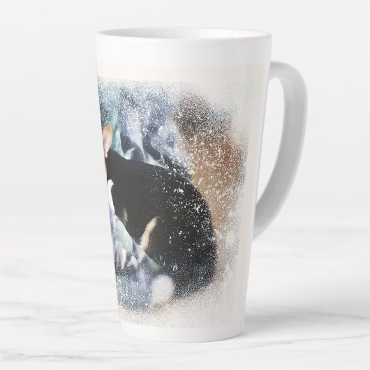 Tasse Latte Corgi Puppy (Angle droit)