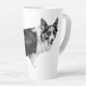 Tasse Latte Corgi Spark in Snowlight (Angle droit)