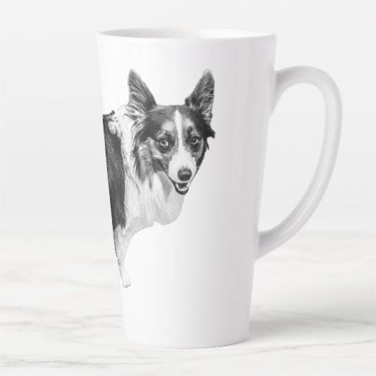 Tasse Latte Corgi Spark in Snowlight (Droite)