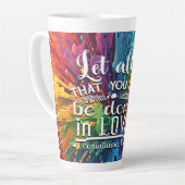 Tasse Latte Corinthiens 16-14 Amour (Angle gauche)