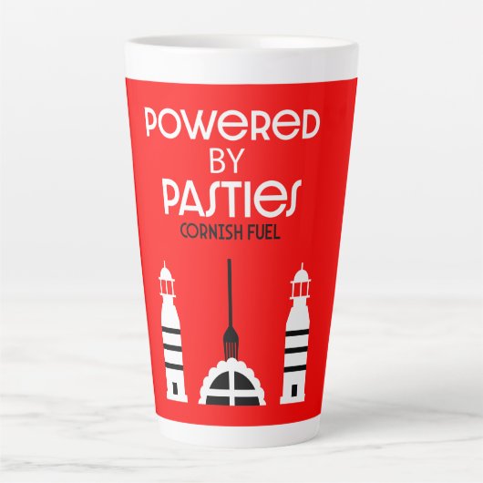 Tasse Latte Cornwall Cornish Pasnish Anglais (Devant)