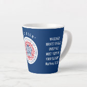 Tasse Latte Coronation Blue KING CHARLES III (Angle droit)