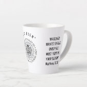 Tasse Latte Coronation monochromatique KING CHARLES III (Angle droit)