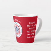 Tasse Latte Coronation Red KING CHARLES III (Angle droit)