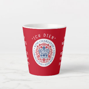 Tasse Latte Coronation Red KING CHARLES III