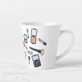 Tasse Latte Cosmétique / maquillage illustration (Droite)