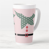 Tasse Latte Costume de lutin de Noël rose pour soirée des Fête (Angle droit)