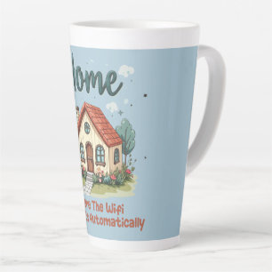 Tasse Latte Cosy Cottagecore Home Whimsical House Art