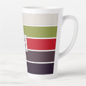 Tasse Latte Cosy Noël Pastel Couleur Palette Monogramme (Droite)