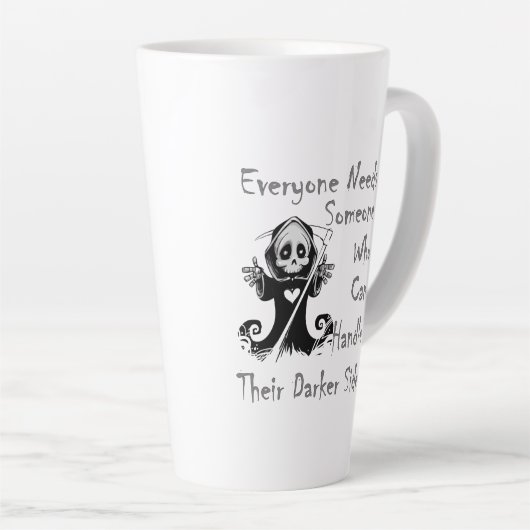 Tasse Latte Côté foncé (Angle droit)