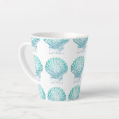 Tasse Latte coteau turquoise couleur bleu mermaid (Angle gauche)