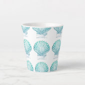 Tasse Latte coteau turquoise couleur bleu mermaid (Devant)