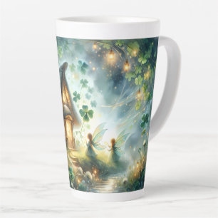 Tasse Latte Cottage de Fée Trèfle Lumineux