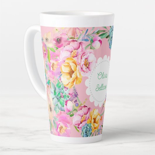 Tasse Latte Cottagecore (Angle gauche)