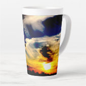 Tasse Latte Coucher de soleil (Angle droit)