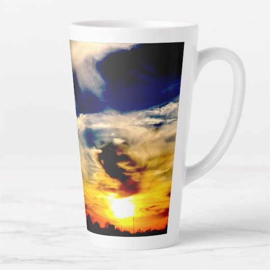 Tasse Latte Coucher de soleil (Droite)