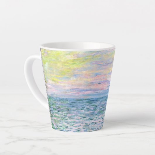 Tasse Latte Coucher de soleil à Pourville par Claude Monet (Angle gauche)