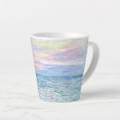 Tasse Latte Coucher de soleil à Pourville par Claude Monet (Angle droit)